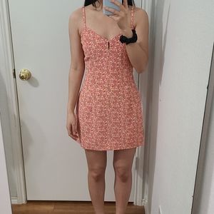 Vintage peach floral dress